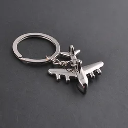 Men New Modern Fighter Aircraft Airplane Key Chain Women Mini aircraft Metal Car Key Ring Bag Pendant best Gift wholesale