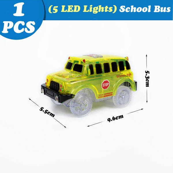 Magisches leuchtendes Rennstrecke-Auto, Spielzeugfahrzeug, LED-Licht, Elektronik, Auto, Gleise, Spielzeugteile, Auto für Kinder, Jungen, Mädchen, Geburtstagsgeschenk