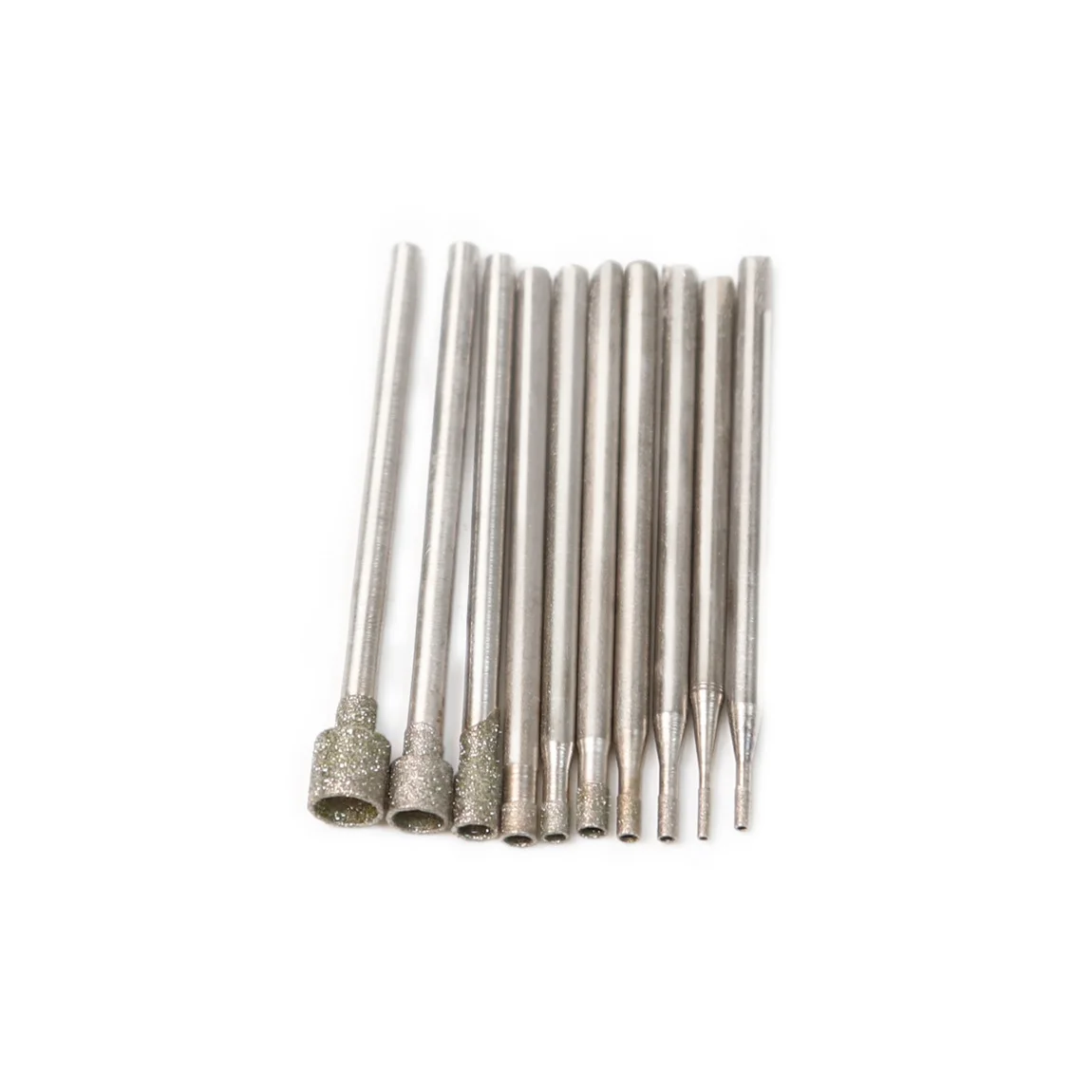 20 Buah 2.35 Mm Pisau Silinder Diamond Duri Bit Grinding Kepala Rotary Alat Ukiran Etsa Alat Abrasive