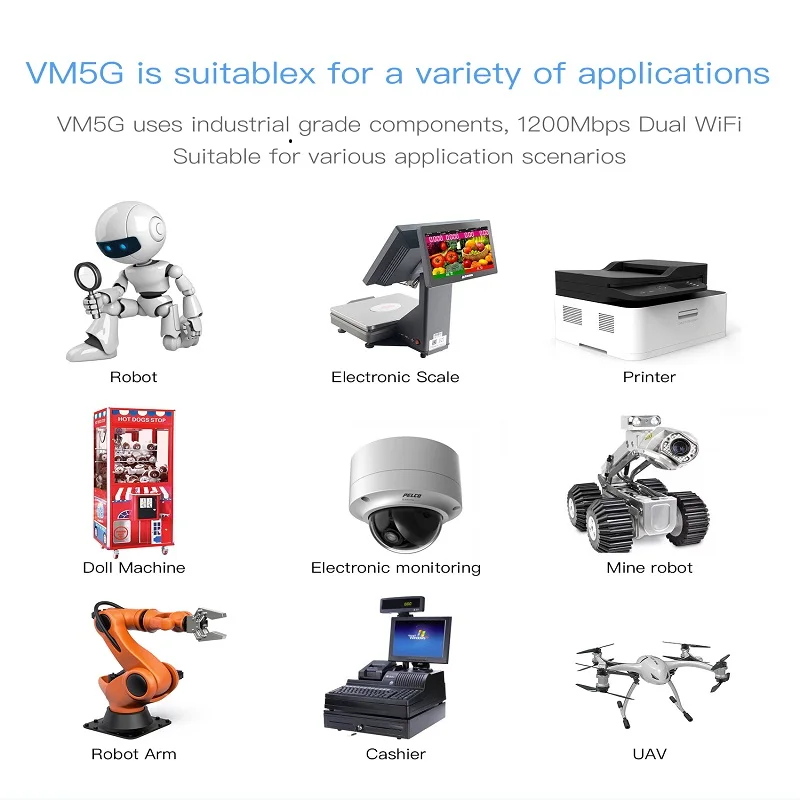 VONETS-Módulo wifi de doble banda 5g de grado industrial, repetidor de puente inalámbrico de 1200M, cable