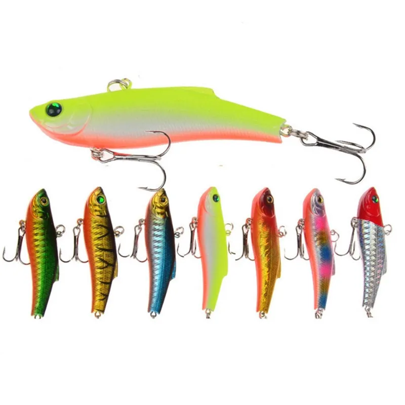 1pcs Metal VIB Fishing Lures 7cm/18.4g Hard Bionic Crankbait Vibration Wobblers Artificial Trolling Carp Fishing Accessories