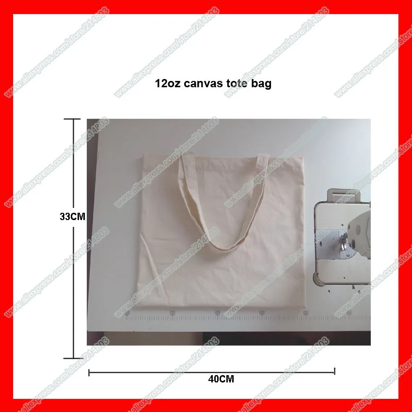 

(100 pieces/lot) Wholesale blank canvas tote bag with custom logo for promotion and shopping