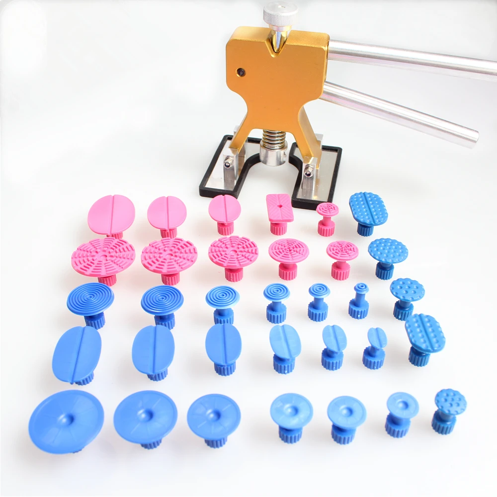 34pcs/Set Car Paintless Dent Repair Tools Car Dent Removal Tool Dent Puller Tabs Dent Lifter motorcycle lift stand portable labor saving lifter anti slip wheel lifting bracket motorcycle lift stand jack accessories