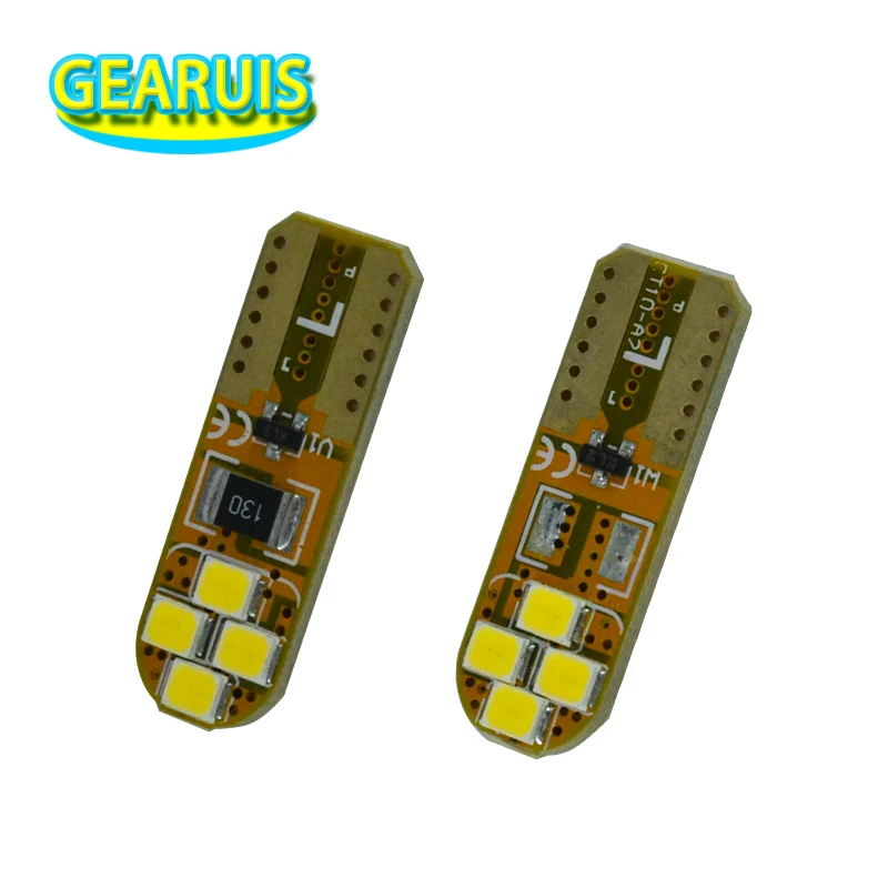 4 pcs Super brilhante e baixo consumo de T10 PCB LEVOU Inundacao 12 V 194 501 wedge estacionamento luz cupula Luz Da Placa de Li