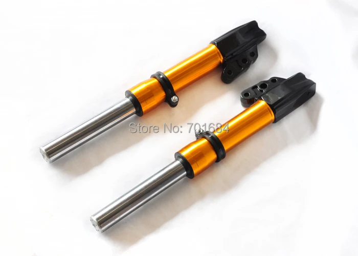 HOT 430mm Pair Motorcycle Shock Absorbers Front Fork Indenter Universal Yellow  [JW375]