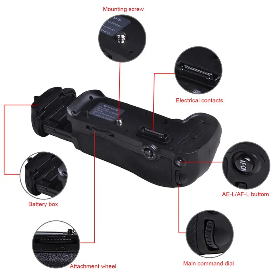 New High Quality MB-D12 Battery Grip for Nikon D800 D800E D810