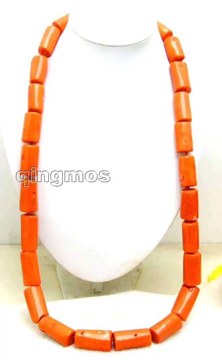 GENUINE Big 20-35mm NATURAL Graduate Thick Slice Orange Coral Long 35