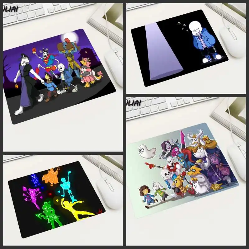 XGZ Cute Anime Rubber Rectangular Game Mouse Pad 22X18 25X20 29X25cm Undertale Wallpaper Desk Decoration Mats Small Portable