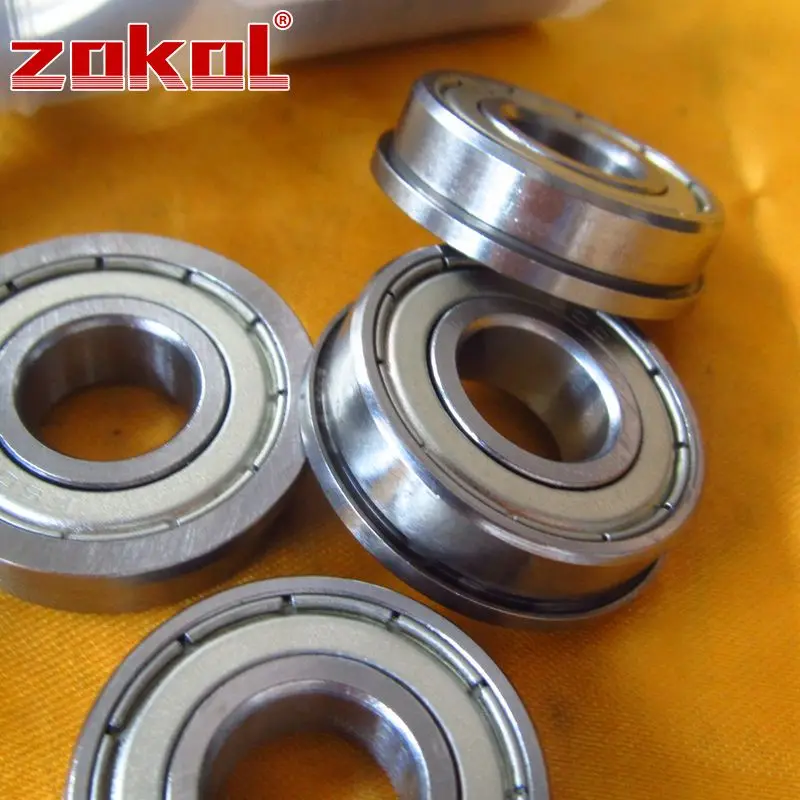 1/50Pcs/Lot F6000/6001/6002/6003/6004/6005/6006 ZZ 2RS Flange Deep Groove Ball Bearing ZOKOL