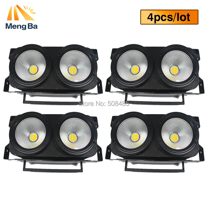 

4pcs/lot 2*100w LED COB Blinder Light 2 Eyes Stage Led Audience Light for Stage