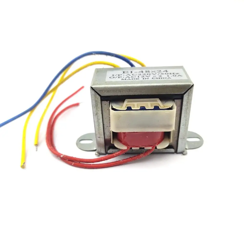 transformateur 220V to double 12V 1A output AC AC power transformer EI48*24 transformer 10W