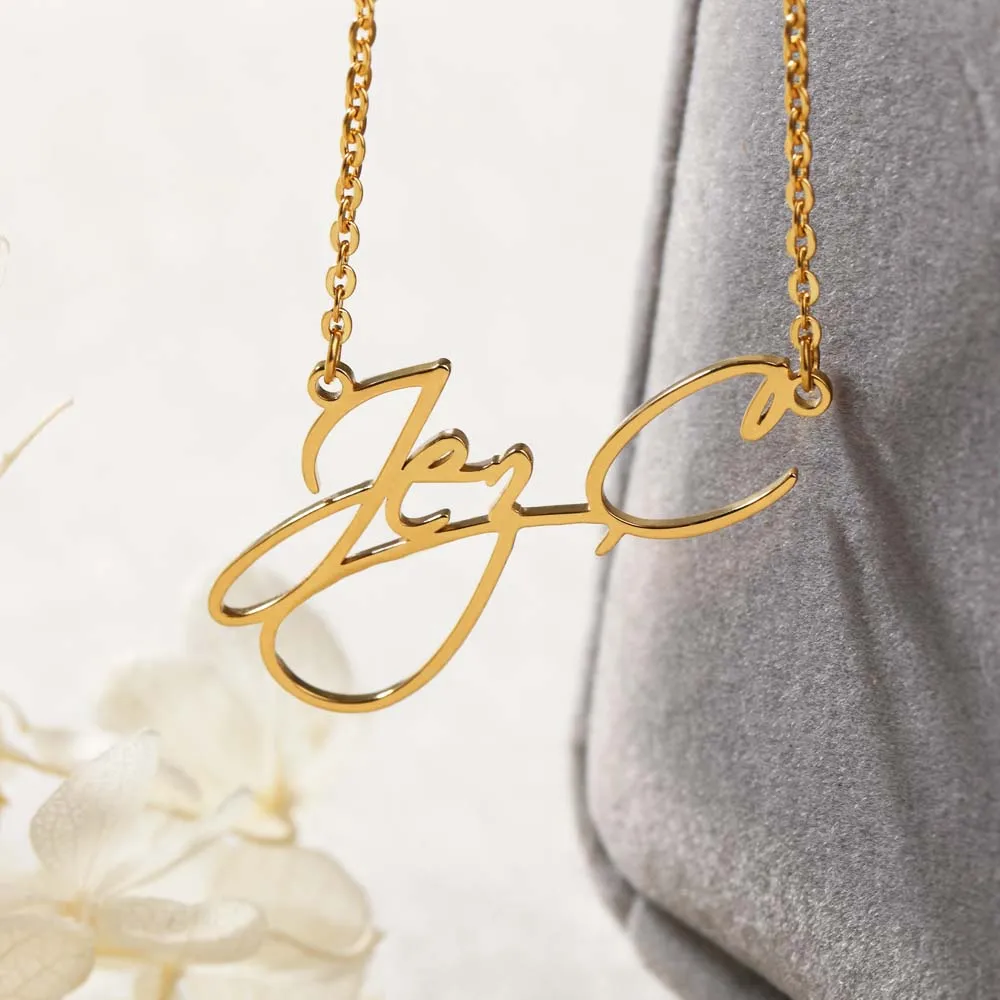 Custom Script Style Name Necklaces For Women Personalized Letter Cursive Chain Choker Pendant Necklace Wedding Jewelry Gift 2023