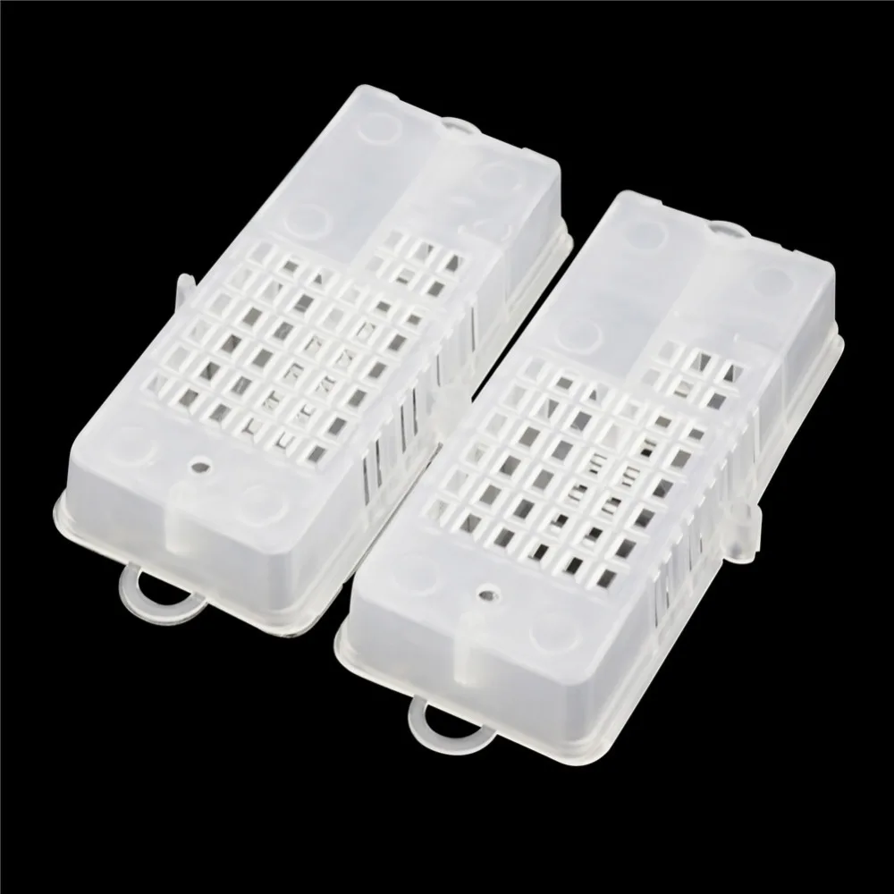 1 Pcs White Queen Rearing Push-pull Bee Cage Plastic King Cage Prisoner King Cage Escape Box Beekeeping Tools Easy To Use