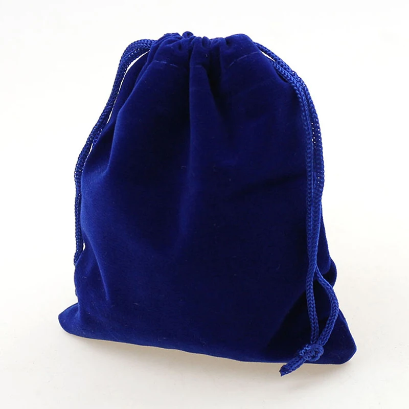 

10*12cm 20pcs Royal Blue Jewelry Velvet Bags For Packing Gifts Handmade Diy Women Jewellery Pouches Flannel Bag Drawstring Bag