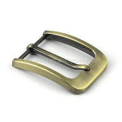 1pcs 35mm Metal Brushed Belt Buckle Men End Bar Heel Bar Single Pin Belt Half Buckle Leather Craft Belt Strap