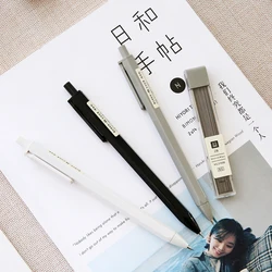 1pcs 0.5mm 0.7mm Simple STYLE Automatic Pencil Student Press Type Movable Mechanical Pencil School Supplies Stationery