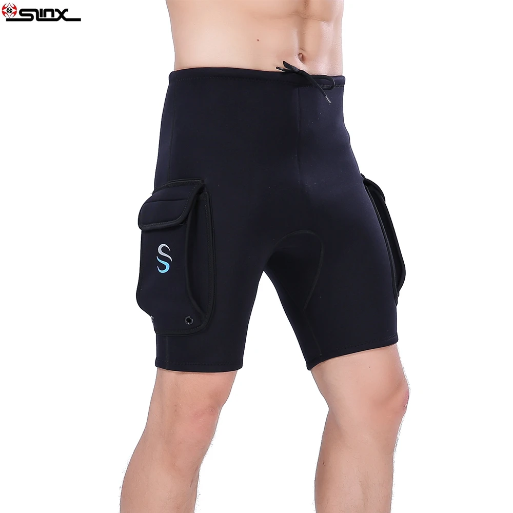 SLINX 3MM Neoprene Elastic Skill Diving Fishing Shorts Swimming Snorkeling Surfing Waterskiing Training Spearfishing Swim Trunks