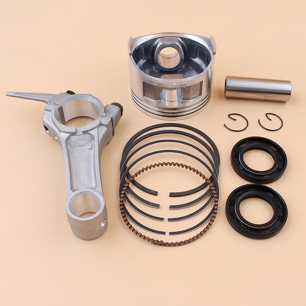 68mm Piston Rings Connecting Rod Crankshaft Oil Seal Kit For HONDA GX160 GX 160 Chinese 168F 5.5HP Engine Motor Trimmer Mower