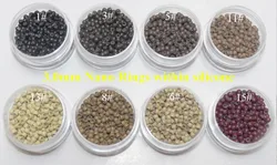 Nano hair-perles pour Extensions de cheveux en Silicone, Micro perles à maillons, 1000 pièces par bouteille