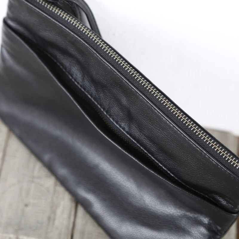 Clutch Bag Men Genuine Cow Leather Luxury Cell Phone Hand Bag Casual High Capacity Zipper Long Wallets Money Purses