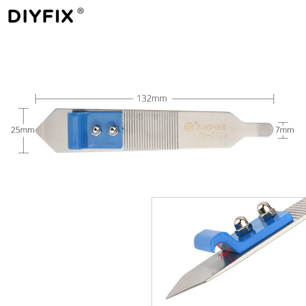 Инструменты для разборки и ремонта DIYFIX с двумя концами, открытая рама, из нержавеющей стали, противоскользящий кронштейн для iPhone, iPad, Samsung, инструмент для ремонта