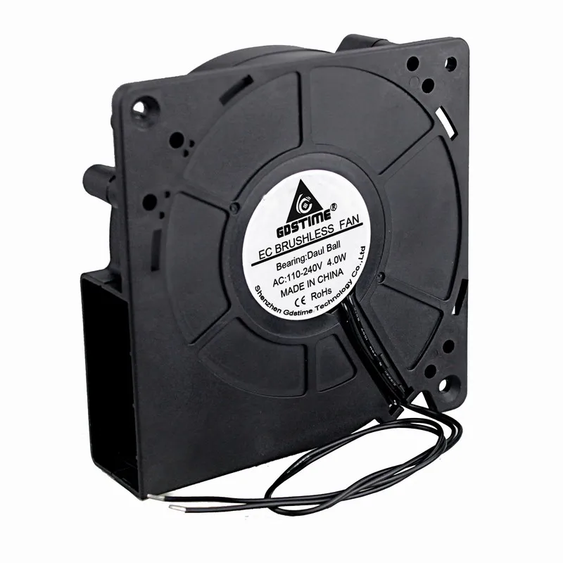 10 قطعة Gdstime EC AC 110V 120V 220V 240V 120 مللي متر x 120 مللي متر x 32 مللي متر 12 سنتيمتر المزدوج الكرة محوري تدفق التبريد F 12032B