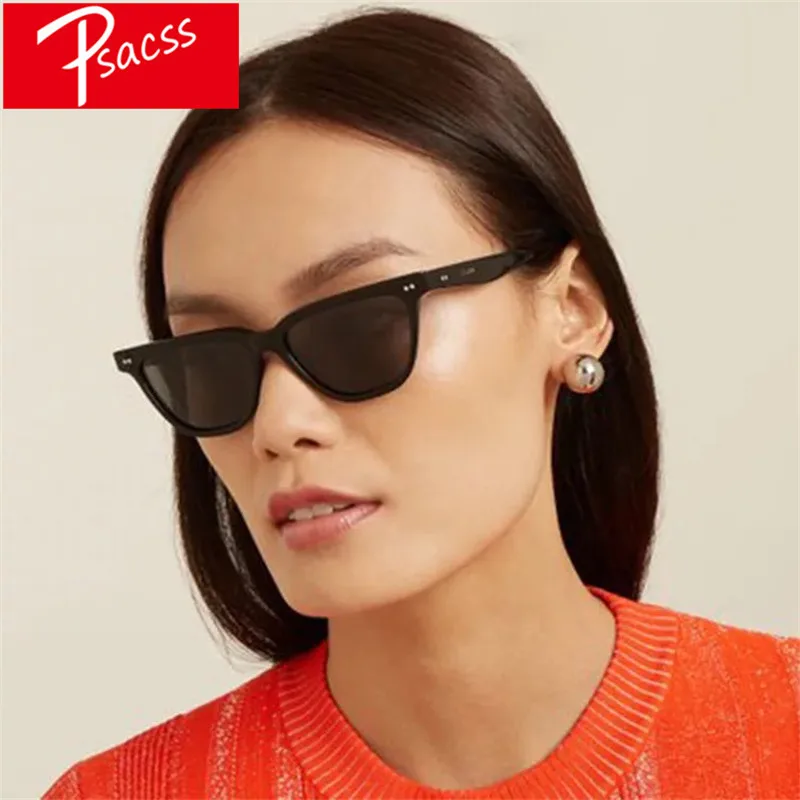 Psacss Sunglasses Women Cat Eye Cute Sexy Famous Luxury Brand Designer Retro Small Frame HD Sun Glasses Lunette De Soleil Femme
