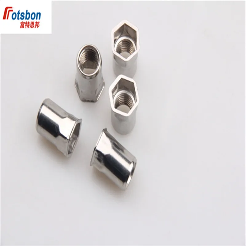 M3/M4/M5/M6/M8/M10/M12 Countersunk Internal and External Half Hex Rivet Nuts Insert Inserti Hexagon Rivnut Insertos Ecrou Tuerca