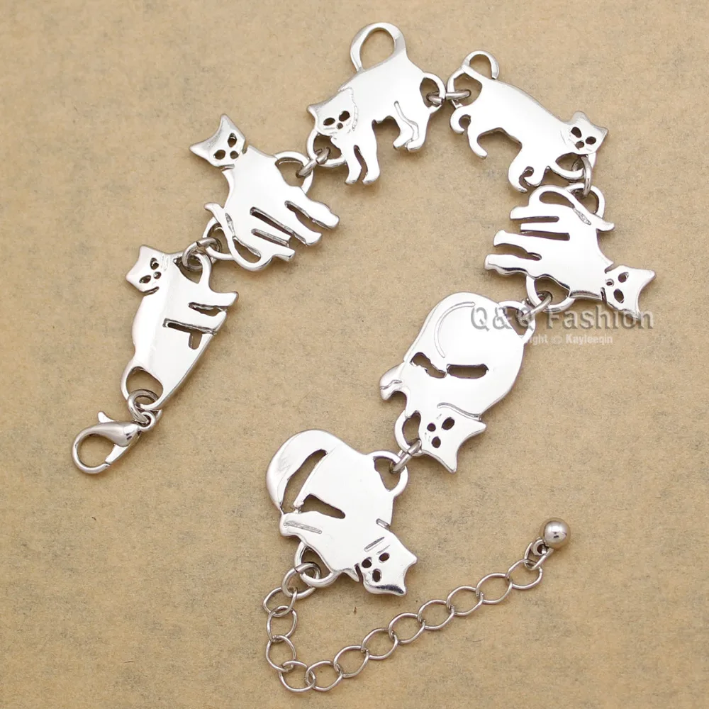 Cat Pendant Charm Chain Link Bracelets For Women Cowgirl Cuff Bangles Party  Gift Fashion Jewelry Pulseira Feminina Dropshipping - AliExpress