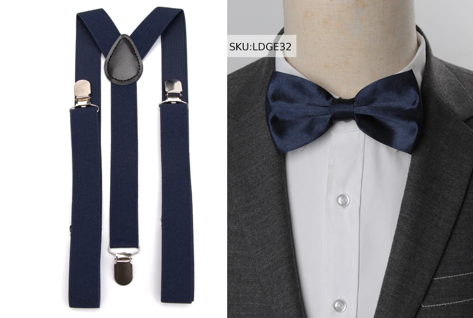 Hosenträger Fliege Set Männer Mode Suspensorio für Mann Junge Frauen Bowtie Hosenträger Hosen Tirantes Hochzeit Freizeit Hemd Bleibt – Detail 30