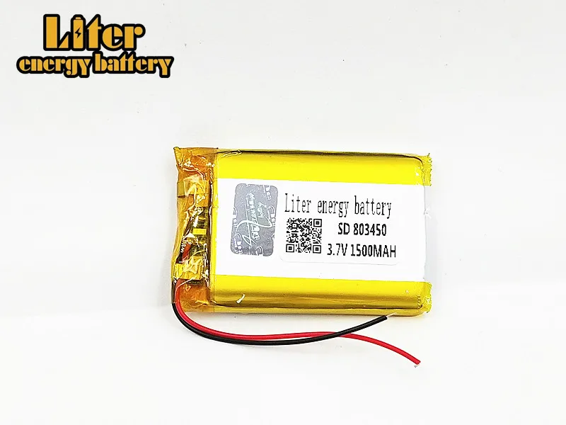 3.7V 1500mAh 803450 Lithium Polymer LiPo Rechargeable Battery li ion cells With PCB For Mini Fan MP4 MP5 GPS Toy PDA Headset