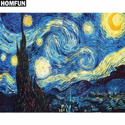 HOMFUN punta quadra/rotonda 5D pittura diamante fai da te 