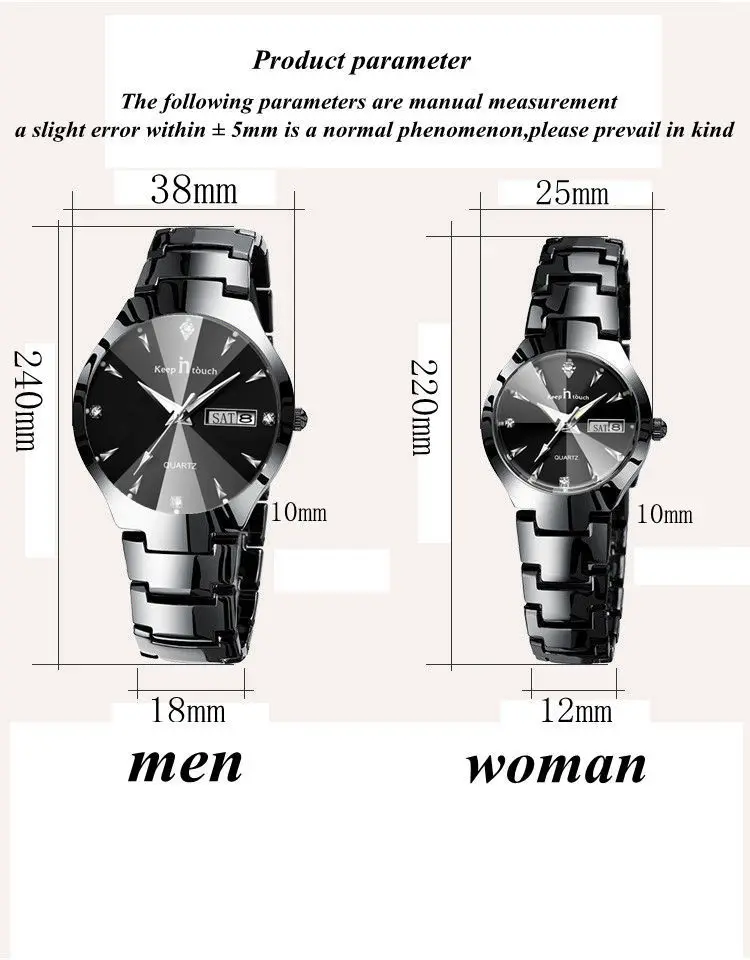 KEEP IN TOUCH Orologi da uomo e da donna semplici alla moda Orologi da coppia al quarzo in lega Orologio da coppia impermeabile luminoso relogio masculino