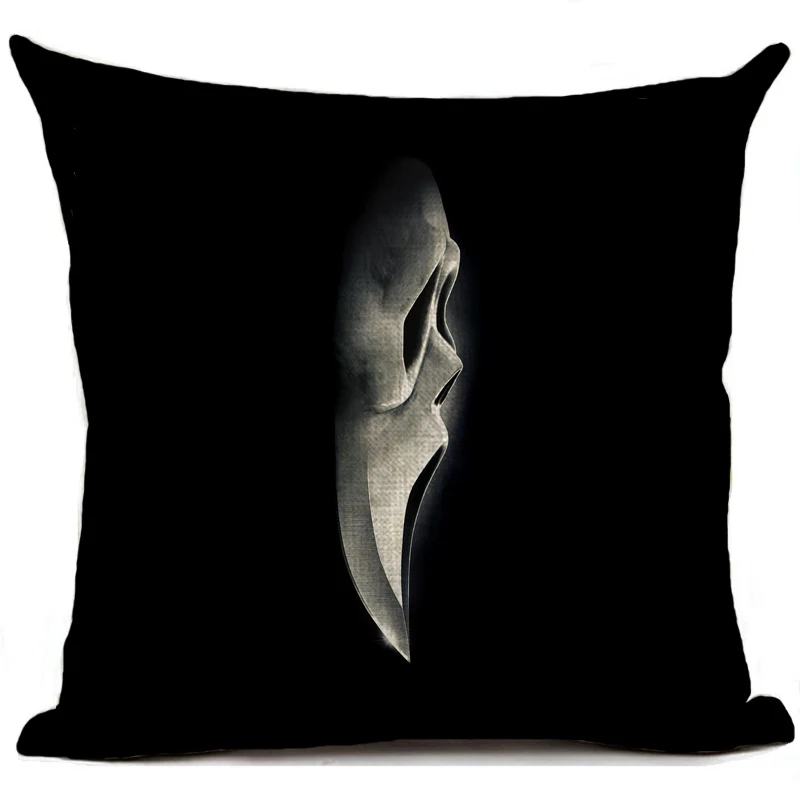 Chucky Cushion Cover Halloween Home Decoration Horror Movie Clown Printed Linen Throw Pillows Car Sofa Decorative Pillow Case