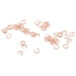 100pcs 4X0.6MM Stainless Steel Rose Gold Open Jump Rings for Jewelry Making DIY Necklace Crafts Accessories