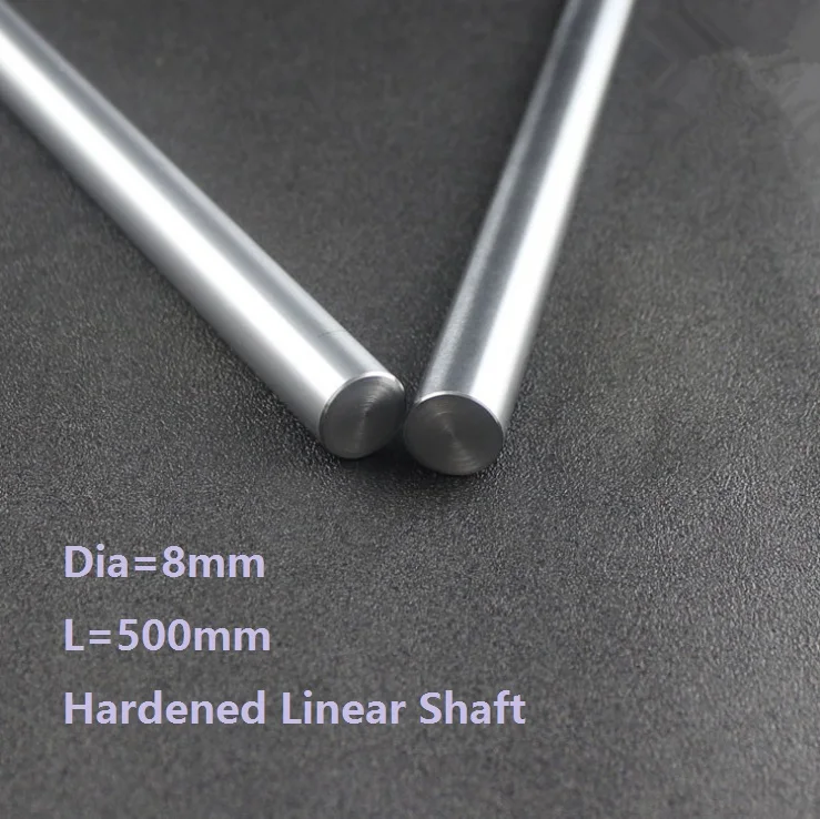 

100pcs/lot Dia 8mm shaft 500mm long Chromed plated linear shaft hardened shaft rod bar rail guide for 3d printer cnc parts