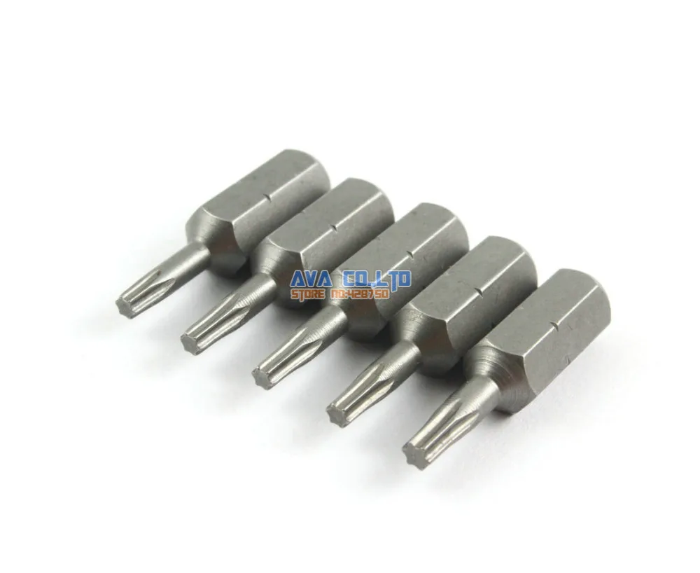 20 Pieces Magnetic Security Torx Screwdriver Bit S2 Steel 1/4