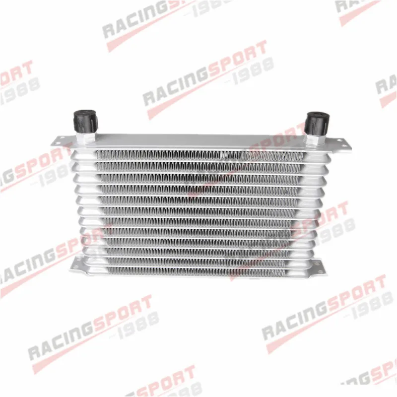 

Universal 13 Row -10AN AN10 Engine Transmission Oil Cooler Trust Style Silver