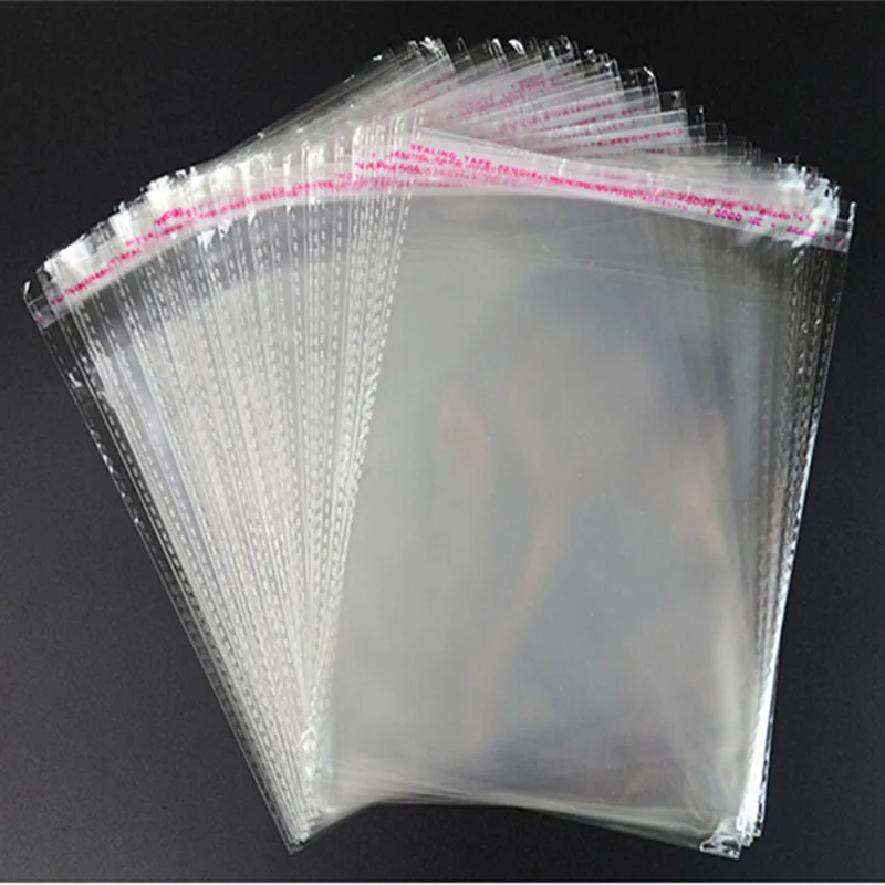 

300pcs 20*30cm grocery self adhesive seal moisture proof PP plastic packaging bags