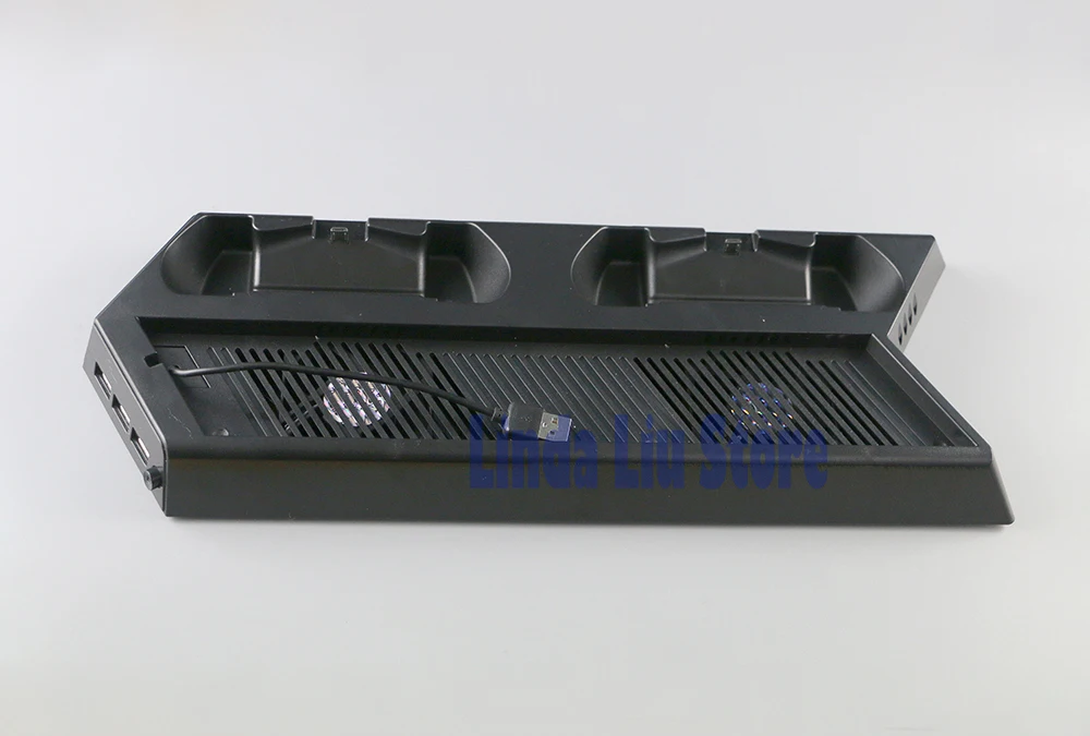 Vertical Stand with Dual Cooling Fans+Dual Controller Charging stand+3 Extra HUB Ports For PS4 Pro Console