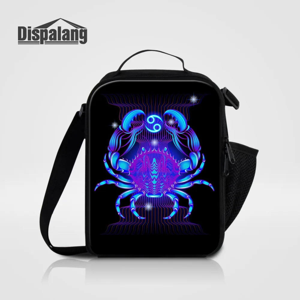 

Dispalang Constellation Pattern Kids Lunch Bag Thermal Cooler Insulated Lunch Bag Cancer Print Bento Bag Portable Lunch Storage