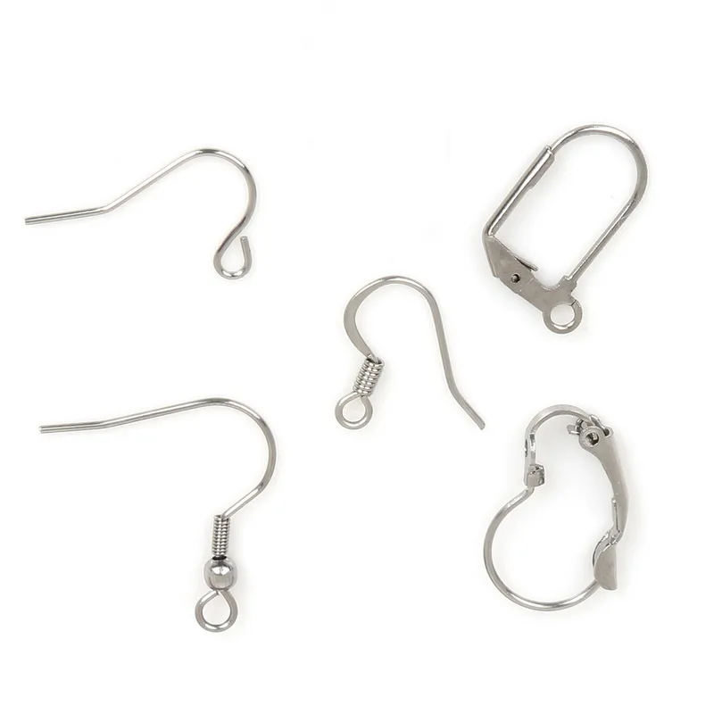 30-600pcs/lot Stainless Steel Earring Hook Earrings Clasp Earring For Jewelry Making Earrings DIY Jewelry Findings