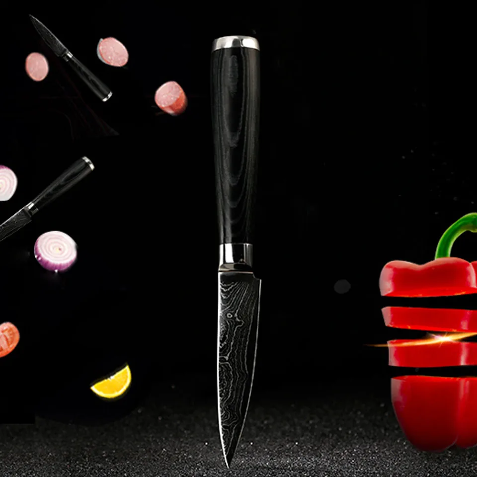 

FINDKING Brand damascus knives 3.5 inch paring knife damascus steel kitchen knives 3.5" fruit knife cooking tool