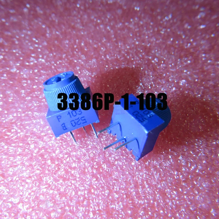 

Бесплатная доставка 50 шт. 3386P-1-103 3386P-1-103TLF подстроечный потенциометр 10K с ручкой триммера 10K Ом лучшее качество