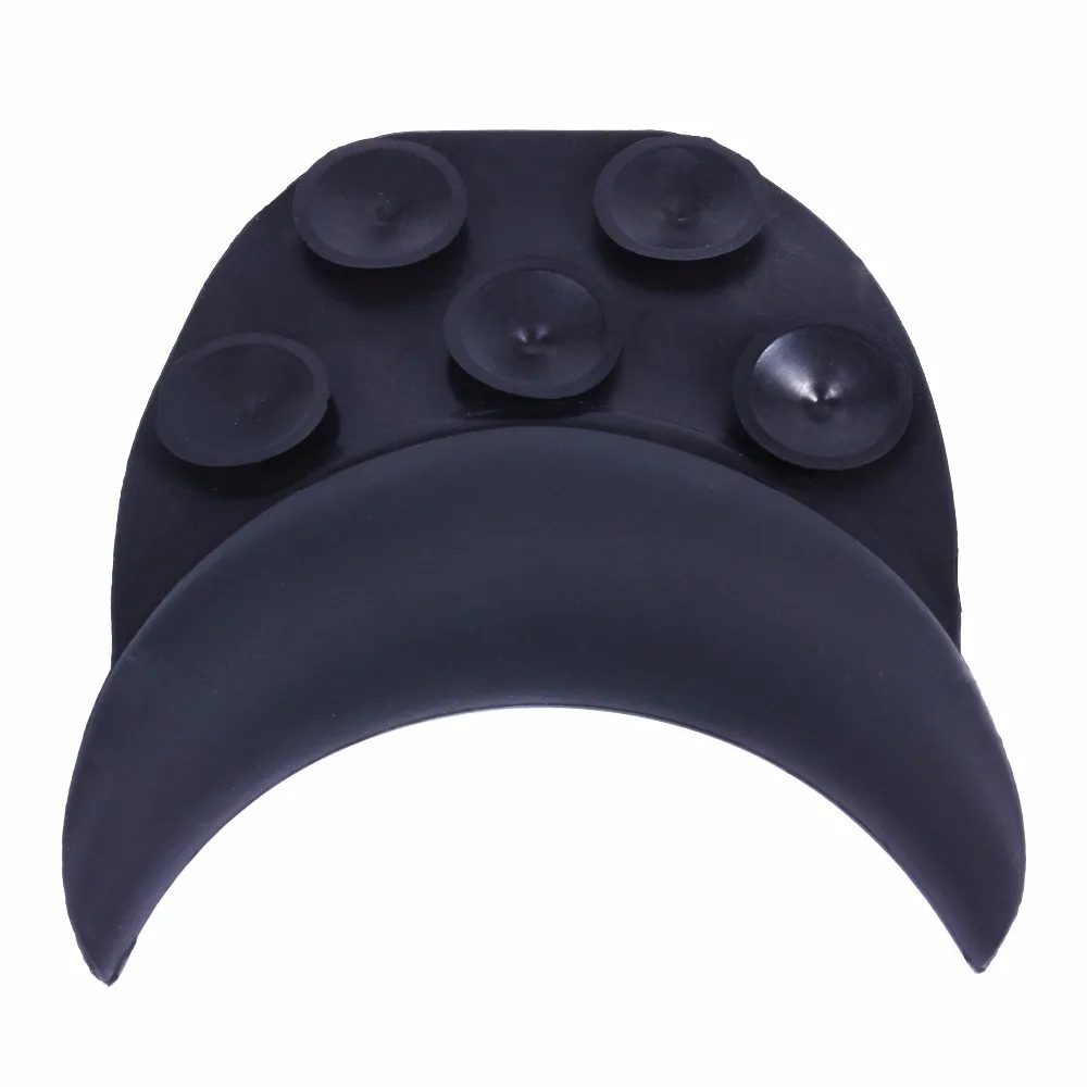 Black Silicone Shampoo Head Pillow Neck Rest With Suction Cup Hair Wash Sink Basin Hairdresser Accessories