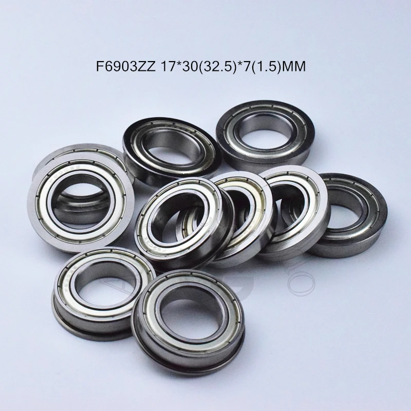 F6903ZZ 17*30(32.5)*7(1.5)MM 10pieces bearing F6903 6903 Flange metal sealed ABEC-5 chrome steel bearings hardware