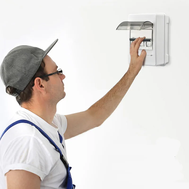 2 - 4 Ways Home Plastic Junction Box Indor Wall Distribution Box for Circuit Breaker