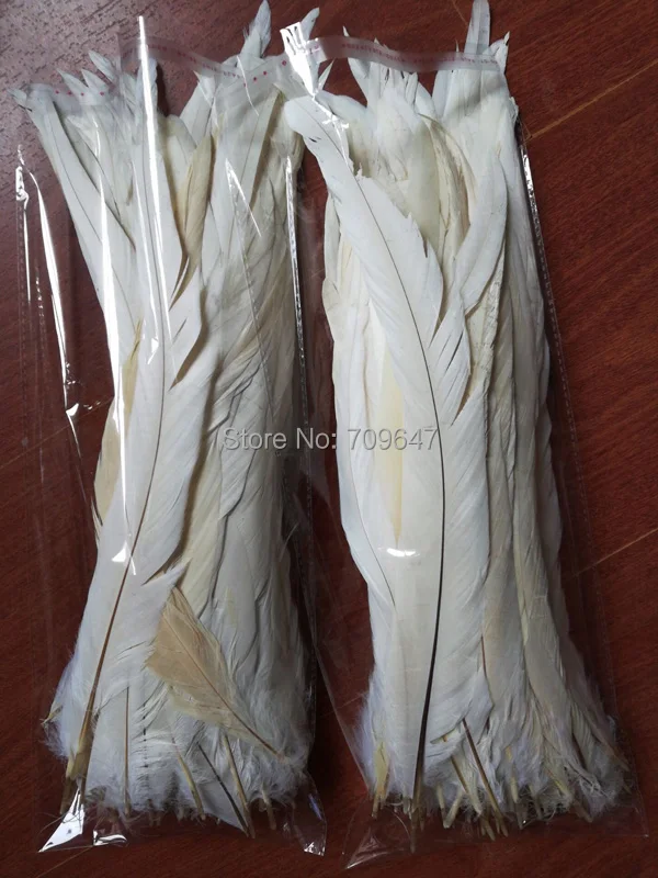 

100pcs/lot!14-16inch(35-40cm)Off White Rooster Tail Feathers,Natural COQUE TAIL FEATHERS,Plume Decoration,Feathers Decoration