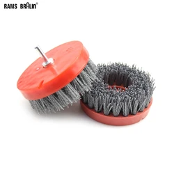 1 piece 110mm *M14 Nylon Abrasive Wire Brush for Wood Stone Antiquing Grinding+ Rod for Electric Drill Polisher