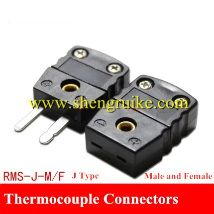 J Type thermocouple connector flat pin male and female